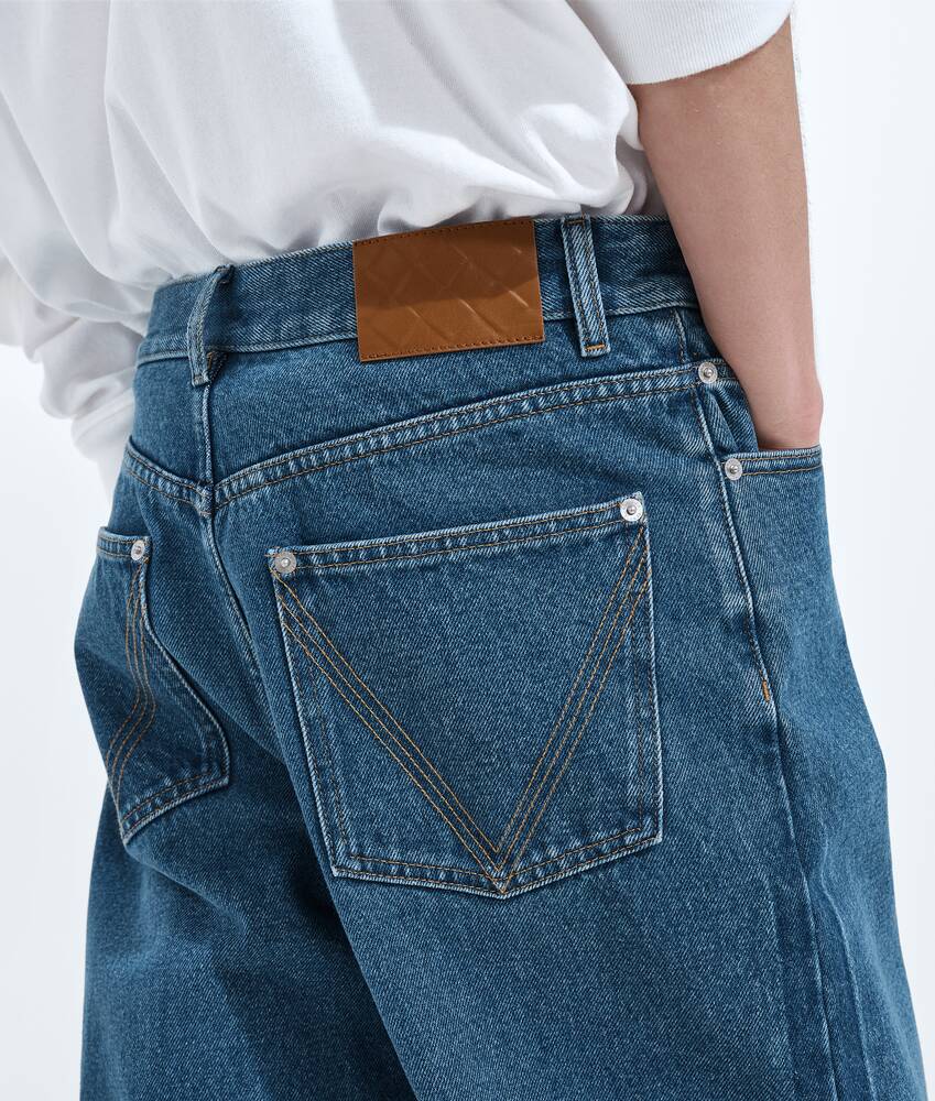 Display a large version of the product image 4 - Medium Indigo Wide Leg Jeans