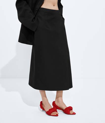 Women's Cotton Gabardine Skirt in Double black Bottega Veneta Latvia EN - Image 2
