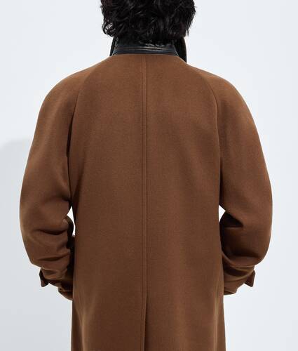 Men's Wool and Cashmere Coat in Sepia brown Bottega Veneta Poland EN - Image 3
