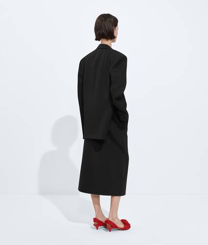 Women's Cotton Gabardine Skirt in Double black Bottega Veneta Latvia EN - Image 3