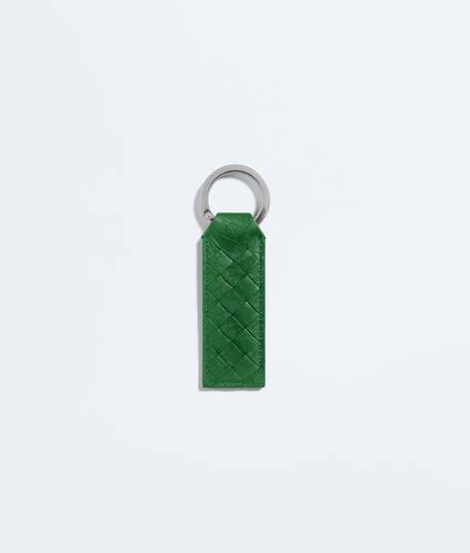 Men's Woven Mycelium Key Ring in Shamrock Bottega Veneta Italy EN - Image 2