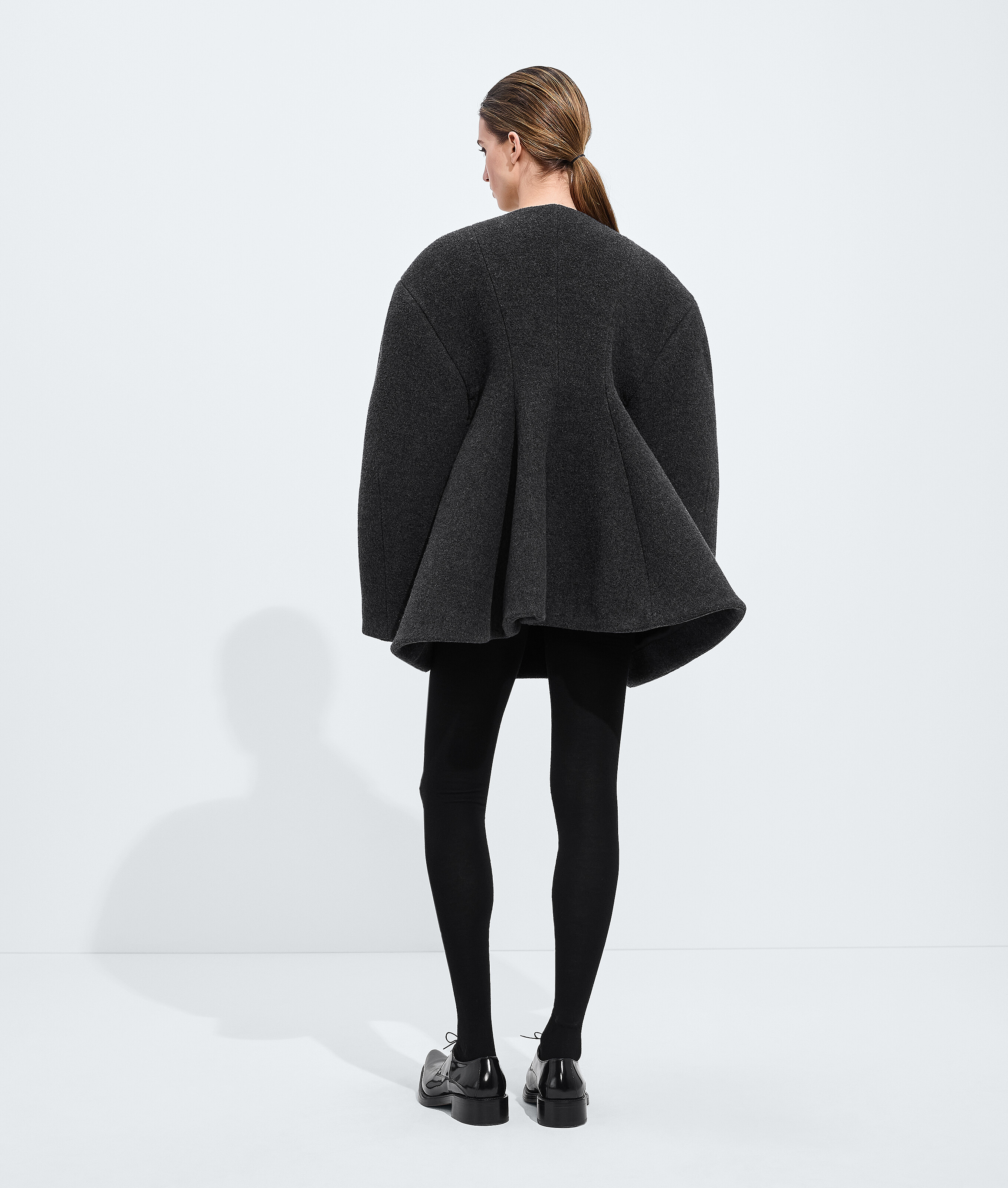 Women's Wool Rib Leggings in Double black Bottega Veneta Finland EN - Image 3