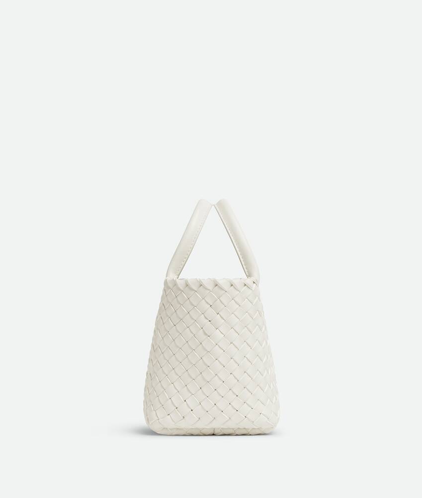 Women's Mini Cabat in White / Vernis Bottega Veneta Brazil EN - Image 4