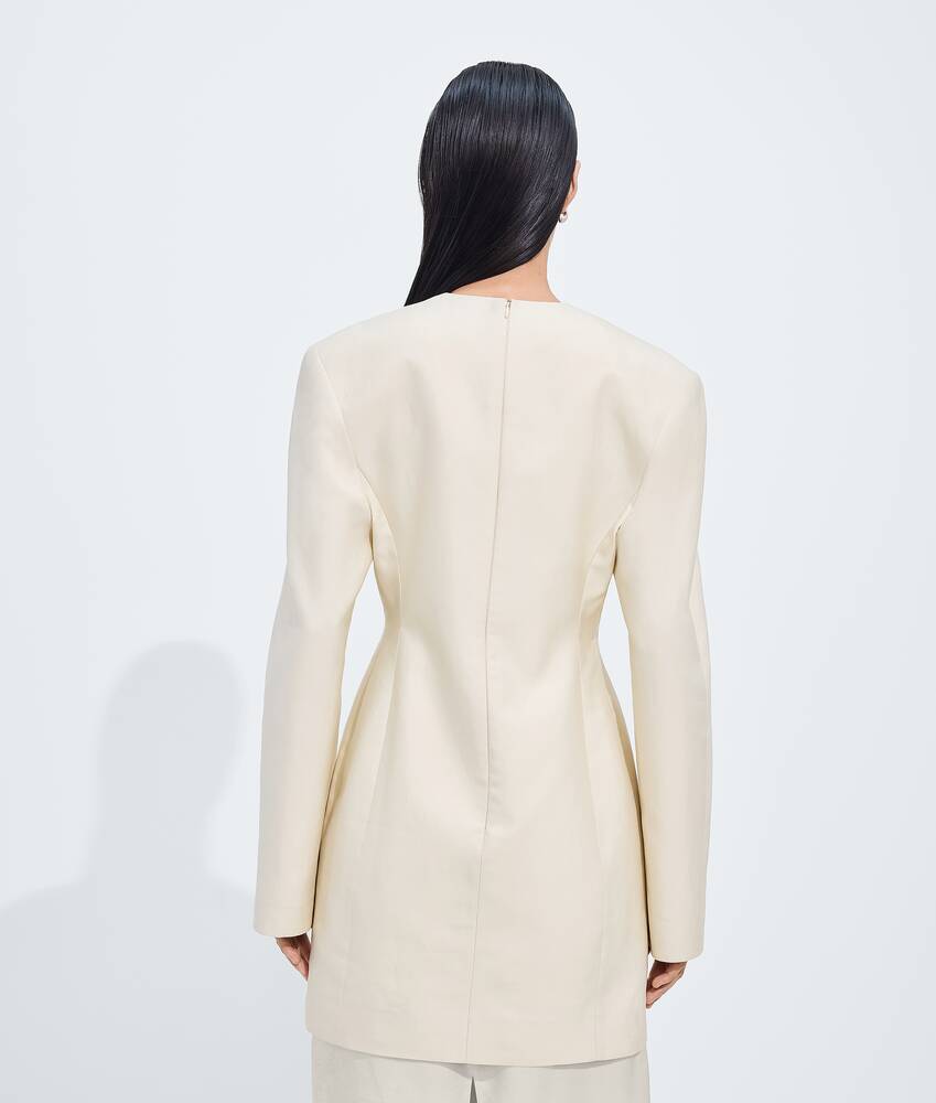 Kleid aus Baumwoll-Seiden-Toile f&uuml;r Damen in Sea salt Bottega Veneta Deutschland DE - Image 3
