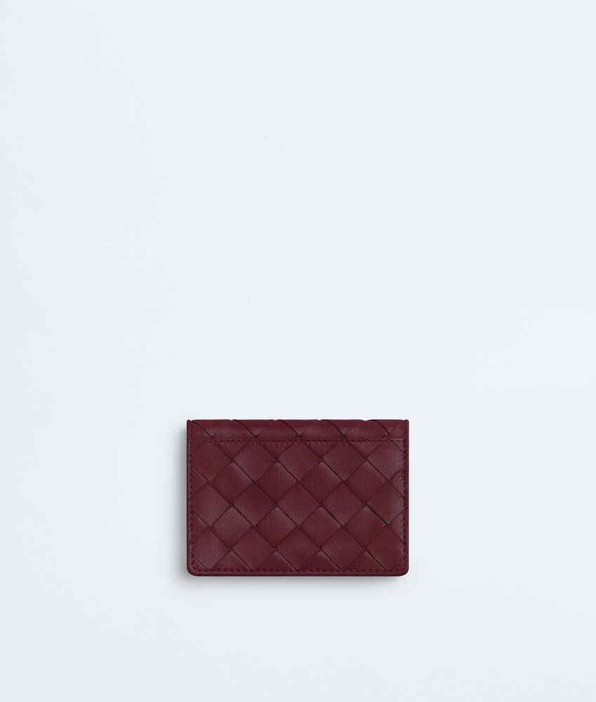 Women's Intrecciato Business Card Case in Barolo Bottega Veneta Qatar EN - Image 3