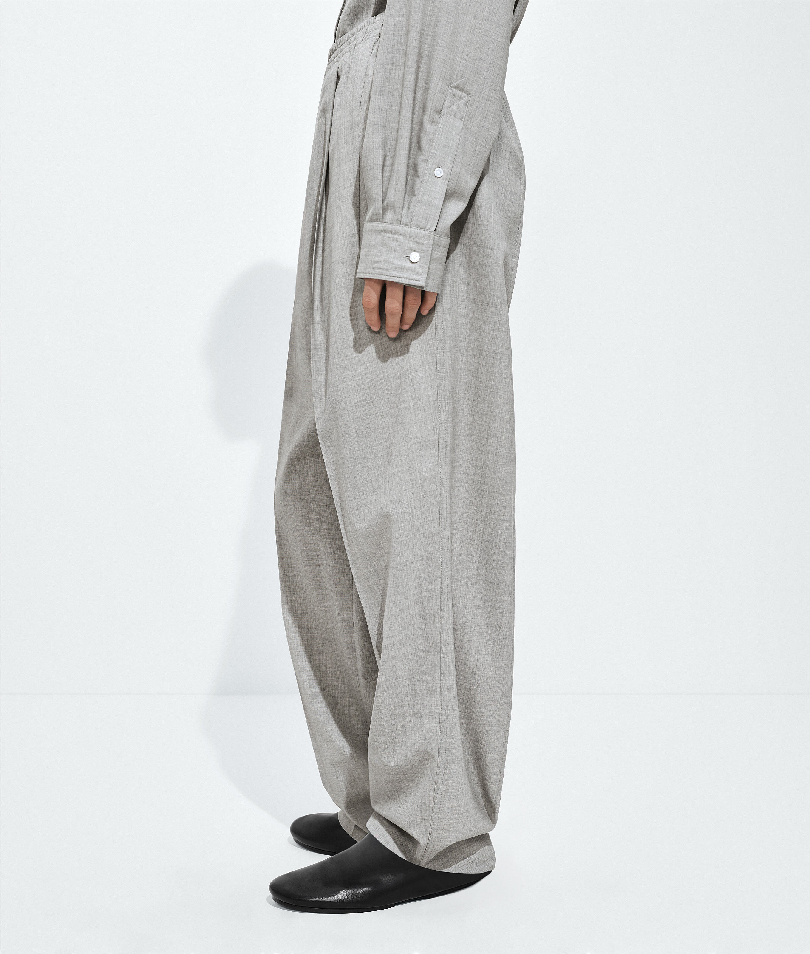 Men's Light Wool Toile Pants in Light gray melange Bottega Veneta Luxembourg EN - Image 2