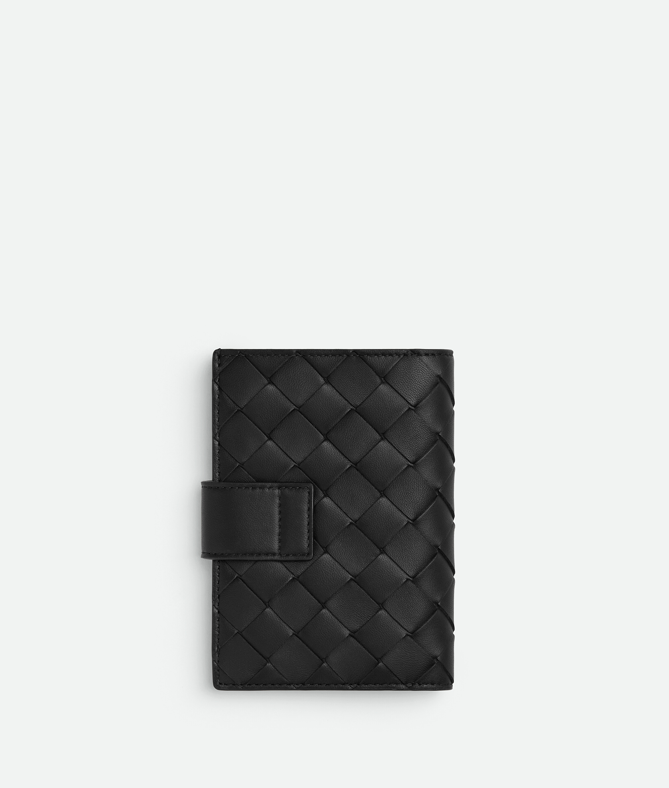 Bottega Veneta Tag Passport Case In Black