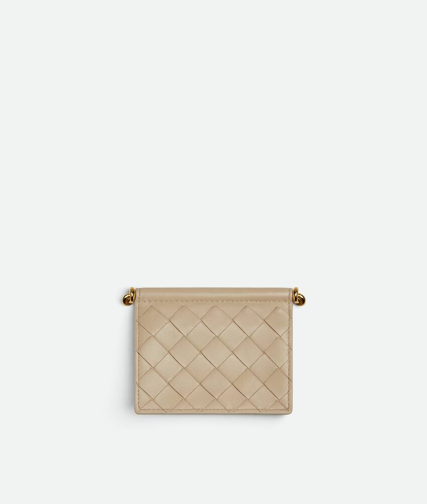 Women's Solstice Business Card Case in Ecru Bottega Veneta Poland EN - Image 3