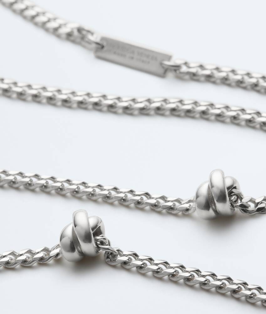 Men's Knot Necklace in Silver Bottega Veneta Romania EN - Image 3