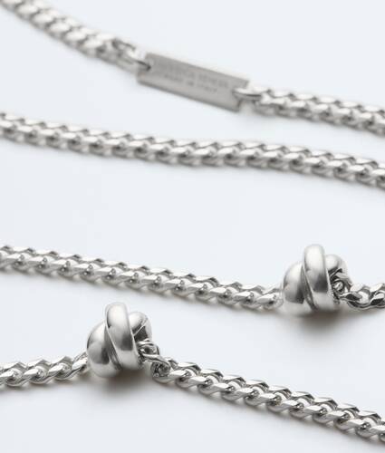 Men's Knot Necklace in Silver Bottega Veneta Romania EN - Image 3