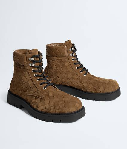 Bottines &agrave; lacets Haddock pour Homme en Dark caramel Bottega Veneta Monaco FR - Image 3