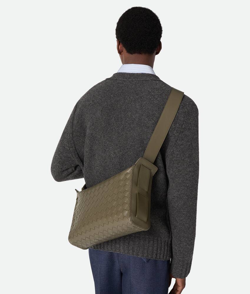 Intrecciato编织Tribeca手提包 为 男士 在 柏树绿 Bottega Veneta 新加坡 ZH - Image 7