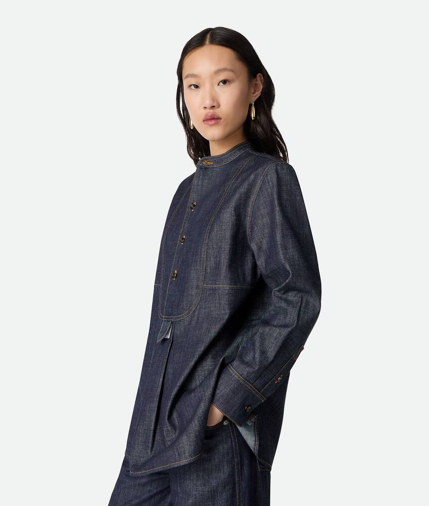 Women's Indigo Denim Shirt in Indigo Bottega Veneta Latvia EN - Image 2