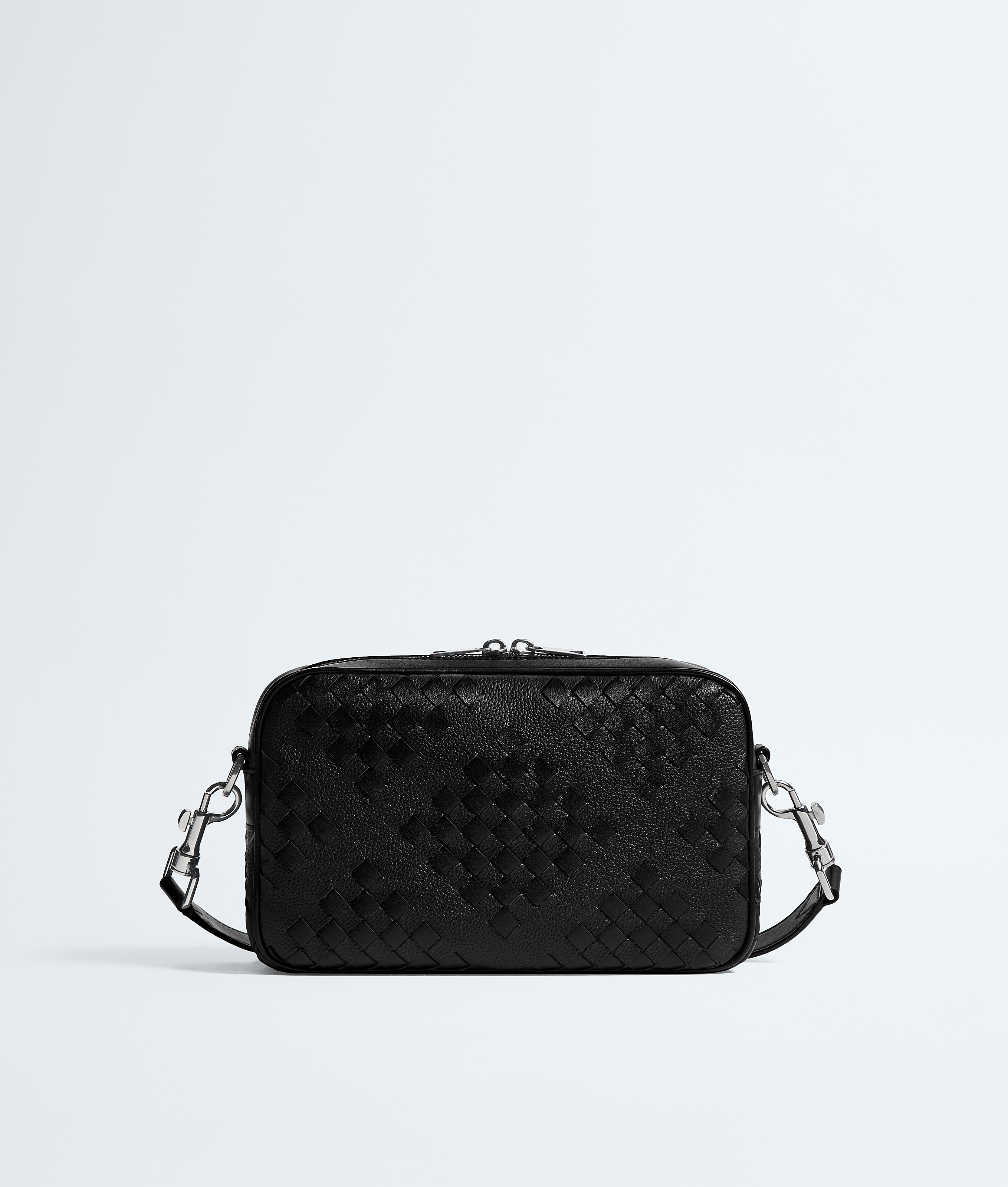 Bottega Veneta Black Small Intrecciato Camera Bag - Man - U