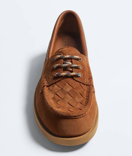 Men's Pier Boat Shoe  in Tannin Bottega Veneta Belgium EN - Image 4