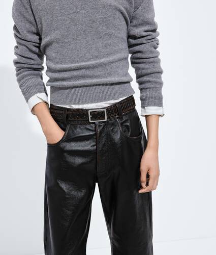 Men's Tile Belt in Black/brown Bottega Veneta Czechia EN - Image 2