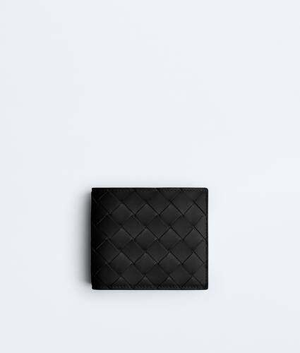 Men's Intrecciato Bi-Fold Wallet With Coin Purse in Black Bottega Veneta Norway EN - Image 1