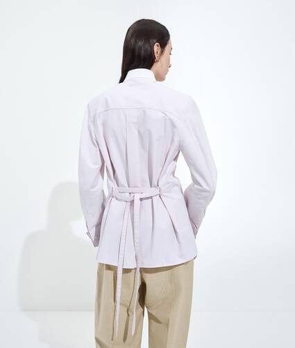 Cotton Oxford Belted Shirt