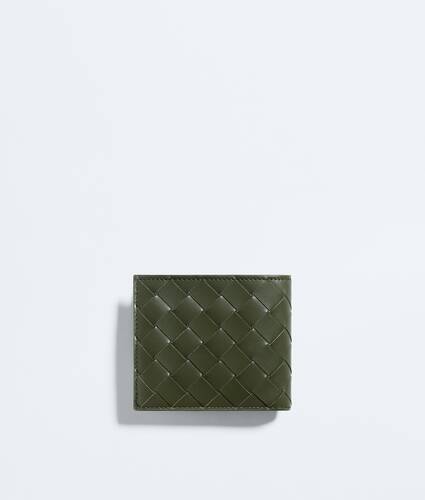 Intrecciato Bi-Fold Portemonnaie mit M&uuml;nzfach f&uuml;r Herren in Green tweed mineral Bottega Veneta Deutschland DE - Image 3