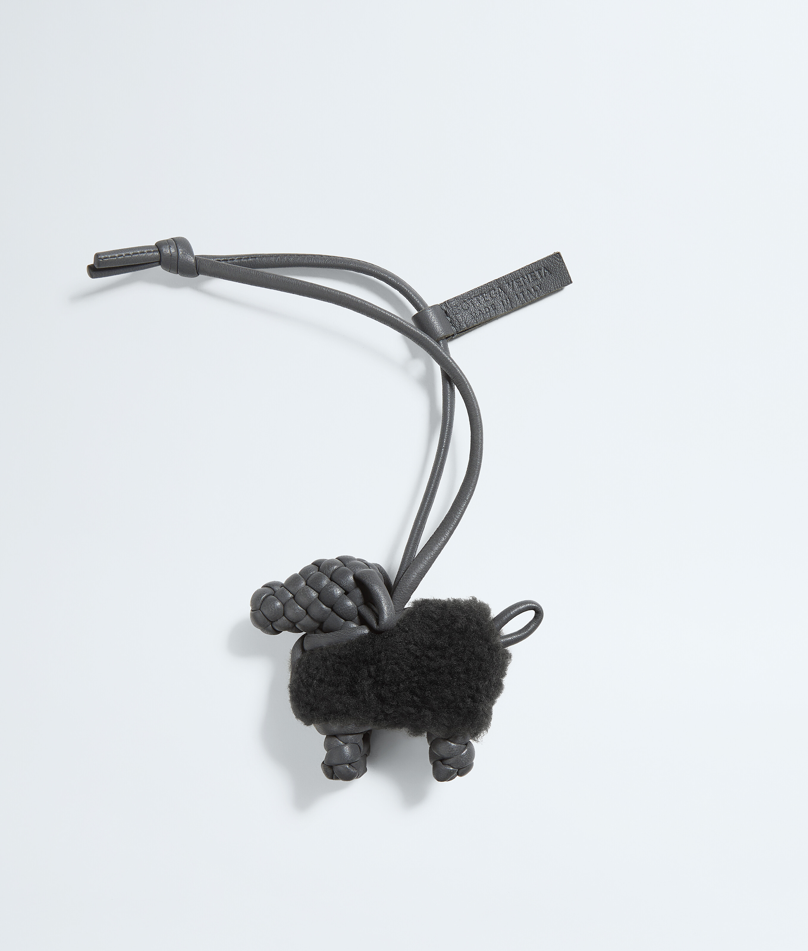 Men's Sheep Charm  in Obsidian gray/dark truffle Bottega Veneta Luxembourg EN - Image 1