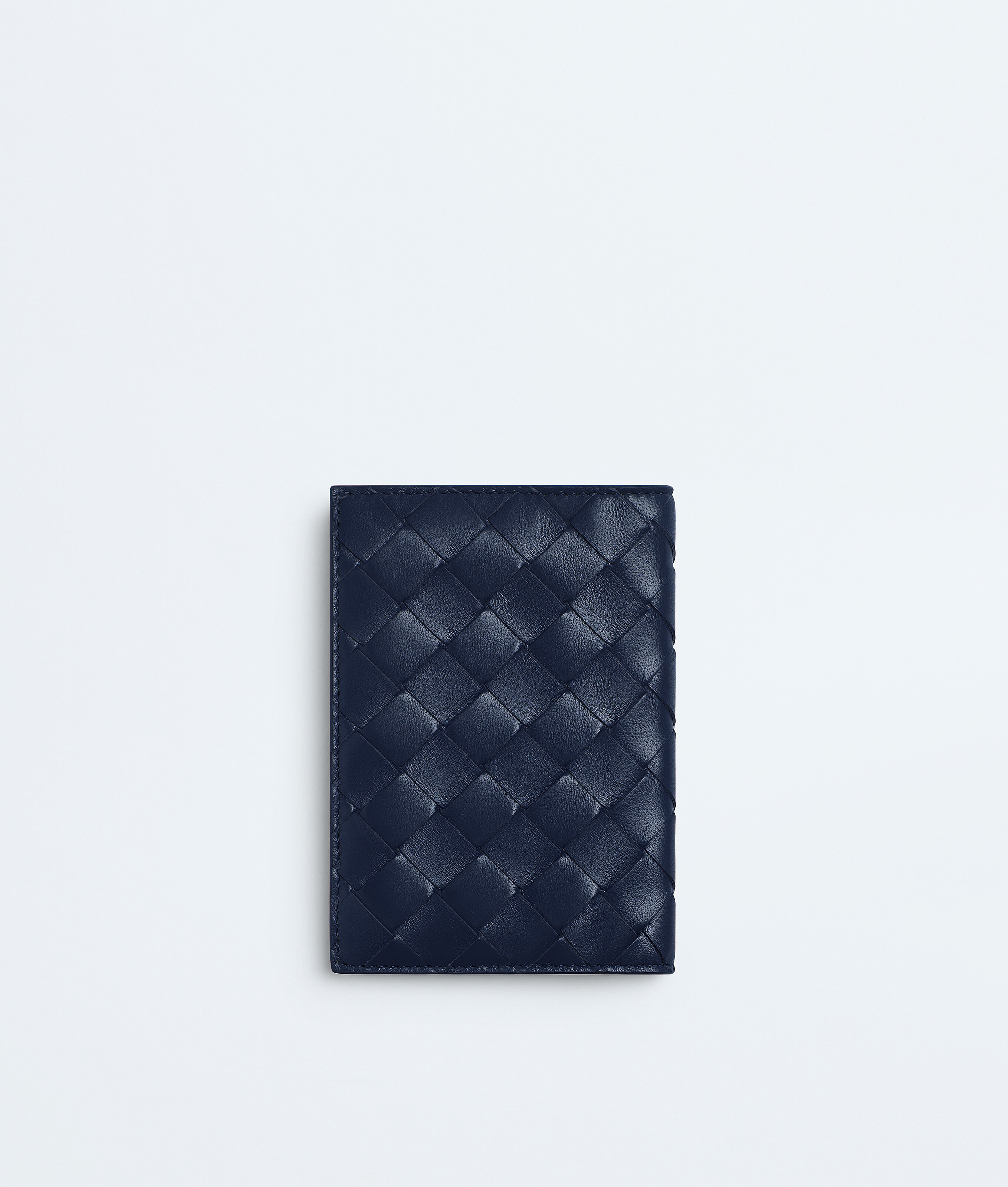 Women's Intrecciato Passport Case in Petroleum/glacial Bottega Veneta Luxembourg EN - Image 3