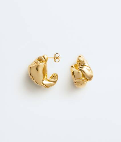 Ela's Brincos m&eacute;dio Knot em Yellow gold Bottega Veneta Brasil PT - Image 4