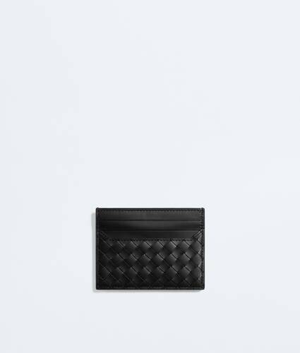 Men's Intrecciato Piccolo Card Case in Black/thunder Bottega Veneta Australia EN - Image 1