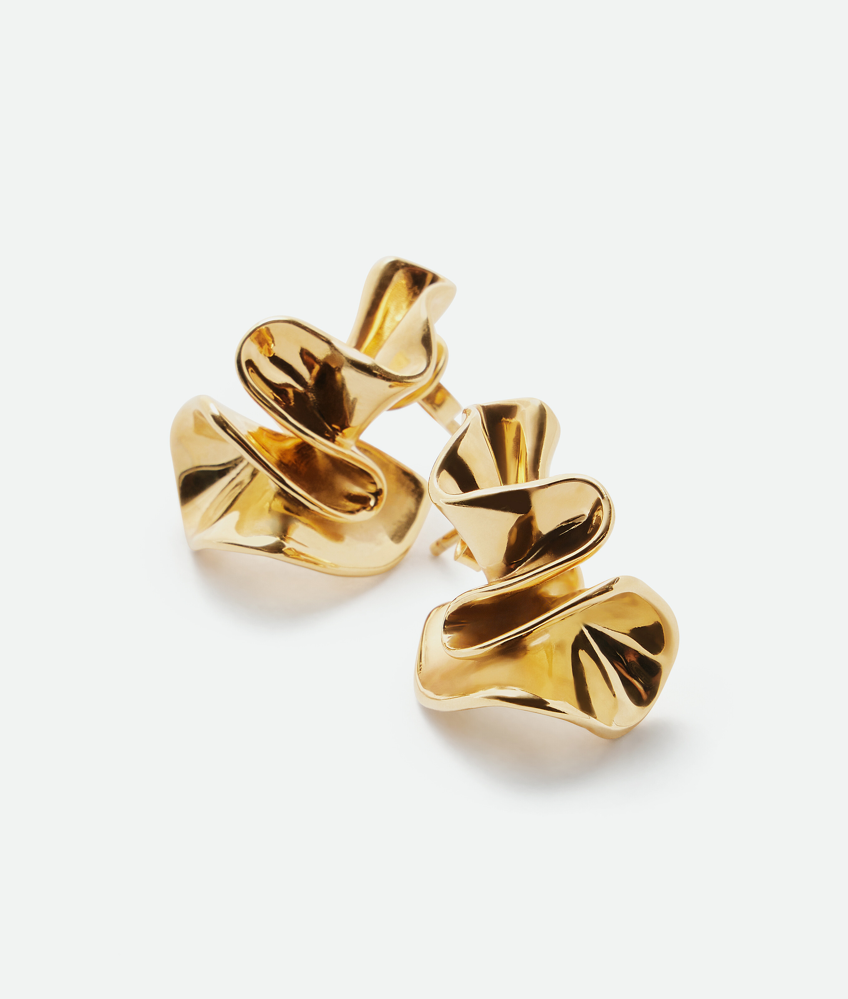 Women's Small Anemone Earrings in Yellow gold Bottega Veneta Latvia EN - Image 5