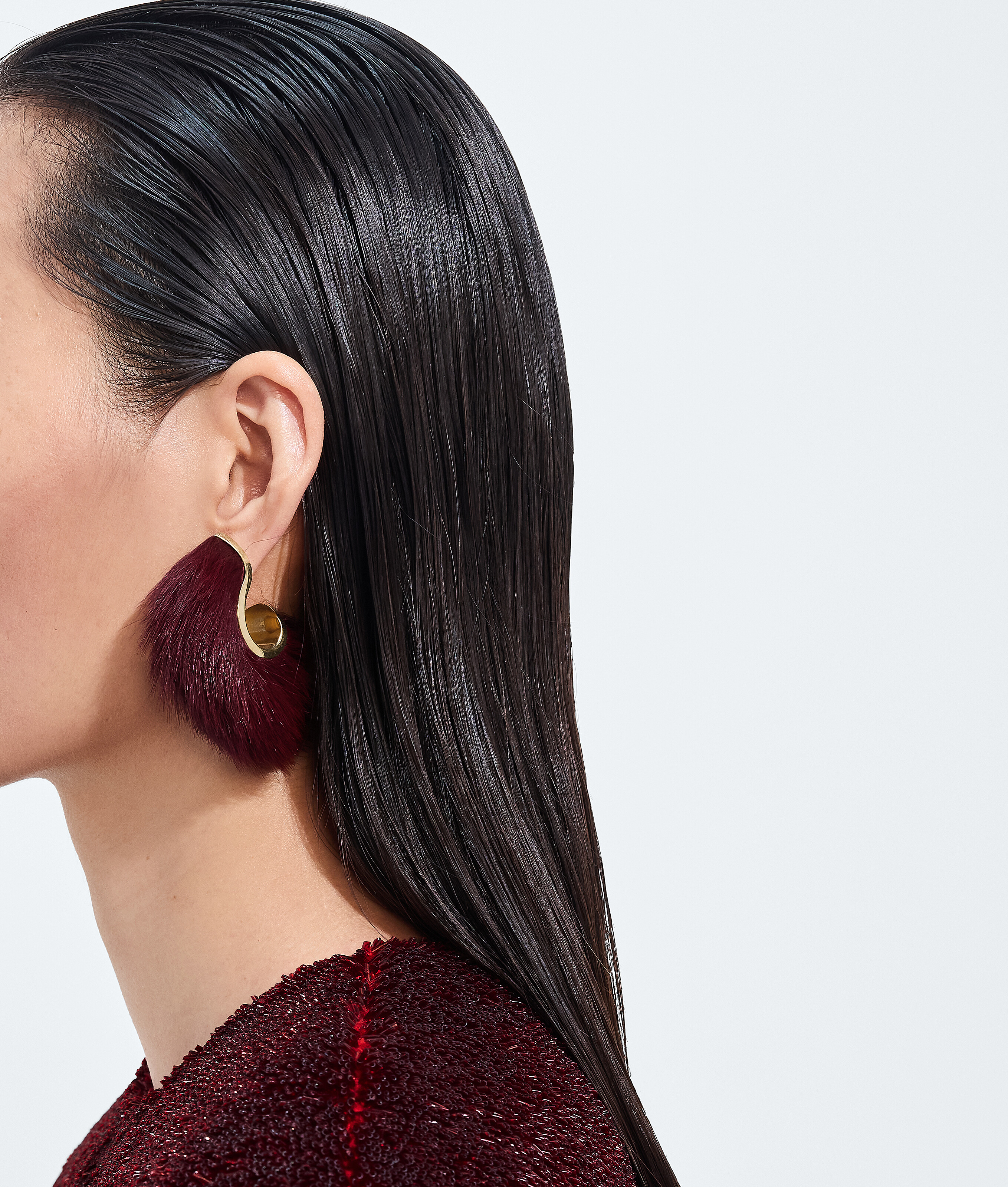 Women's Claw Earrings in Ruby red Bottega Veneta Luxembourg EN - Image 2