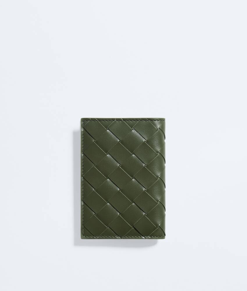 Intrecciato Kartenetui mit &Uuml;berschlag f&uuml;r Herren in Green tweed mineral Bottega Veneta Deutschland DE - Image 3