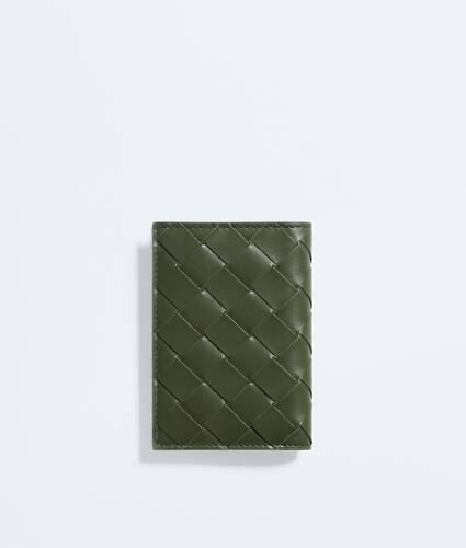Intrecciato Kartenetui mit &Uuml;berschlag f&uuml;r Herren in Green tweed mineral Bottega Veneta Deutschland DE - Image 3