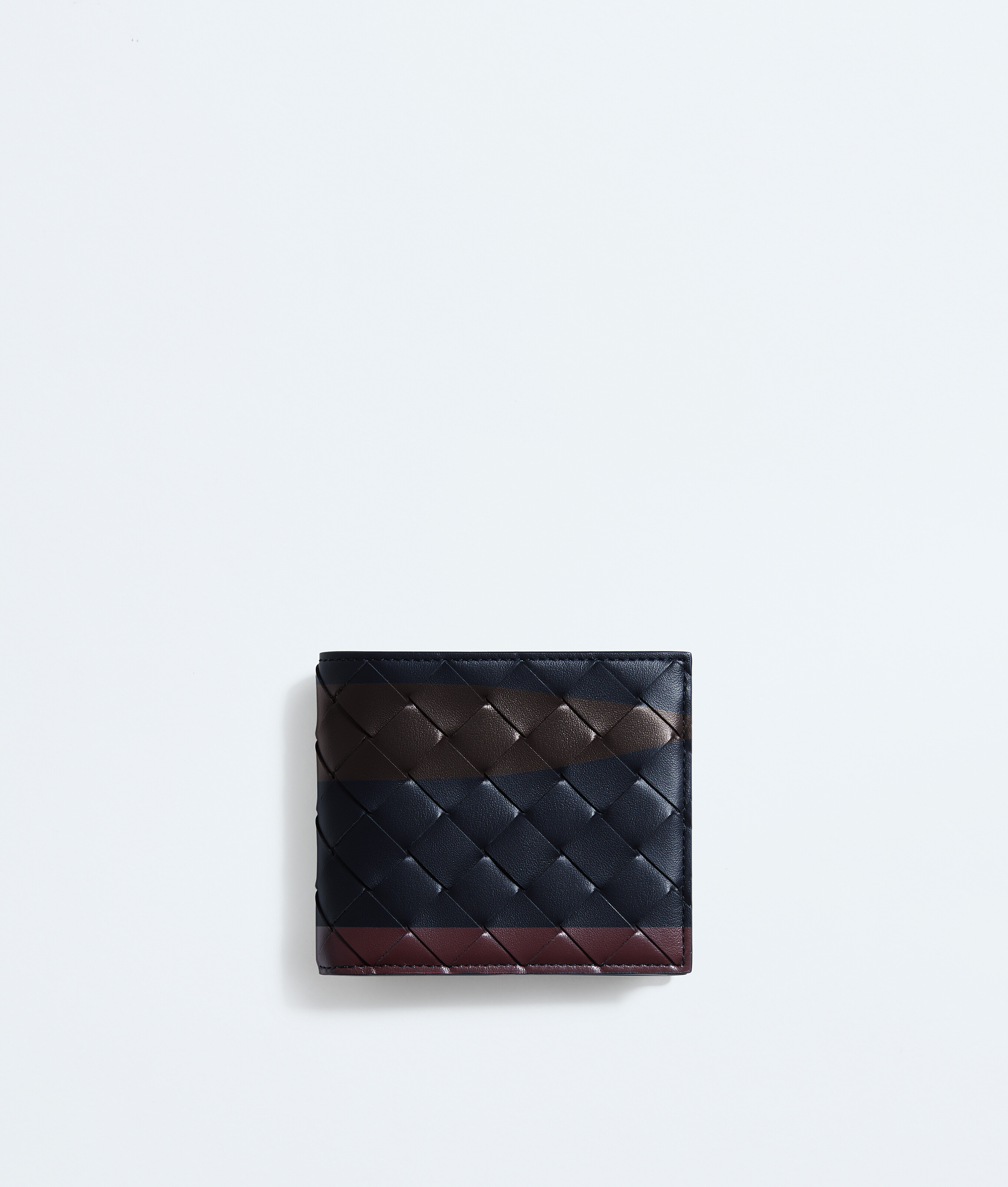 Men's Intrecciato Bi-Fold Wallet With Coin Purse in Midnight/espresso/deep mahogany Bottega Veneta Finland EN - Image 1