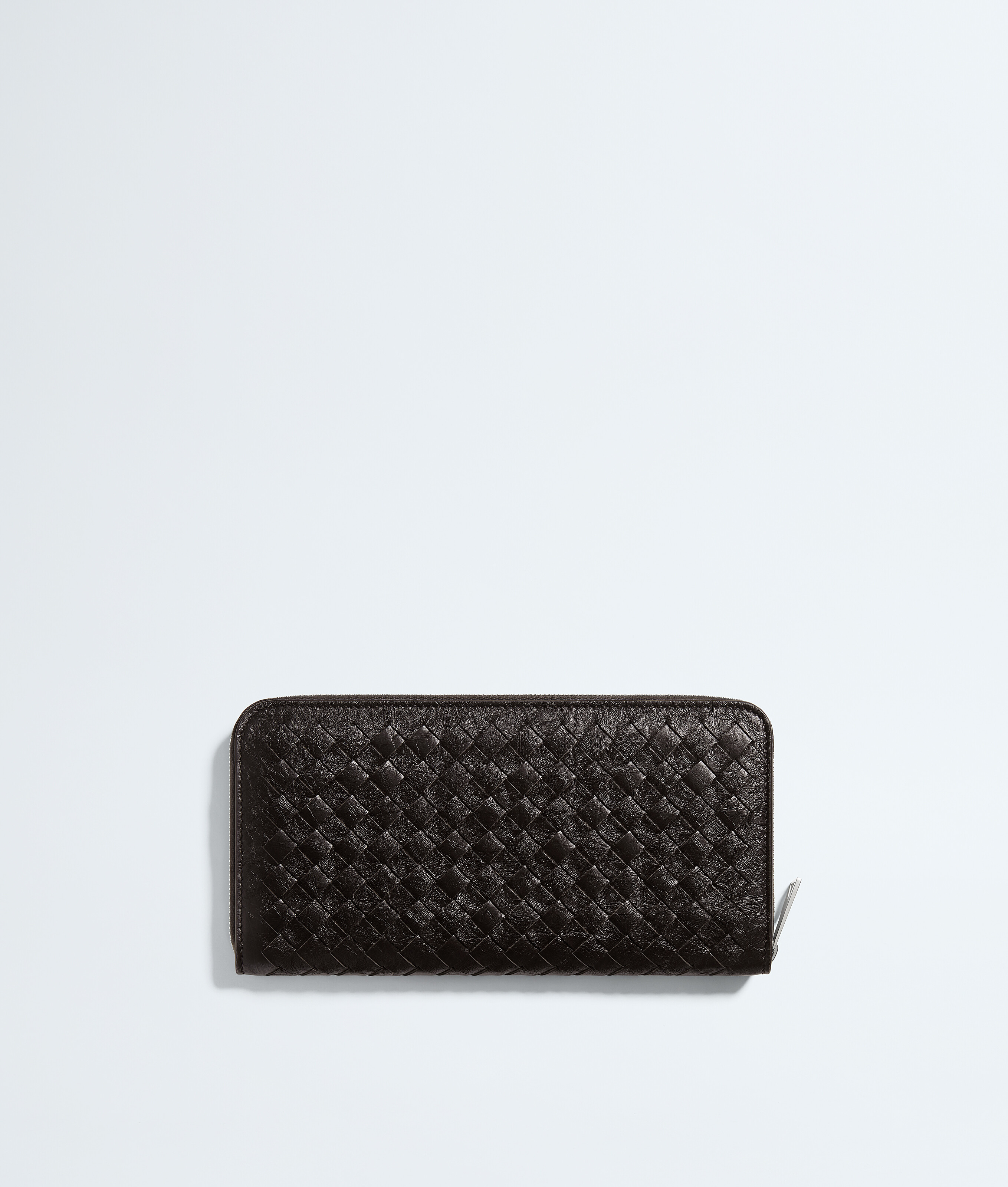 Men's Woven Mycelium Zip-Around Wallet in Espresso Bottega Veneta Belgium EN - Image 3