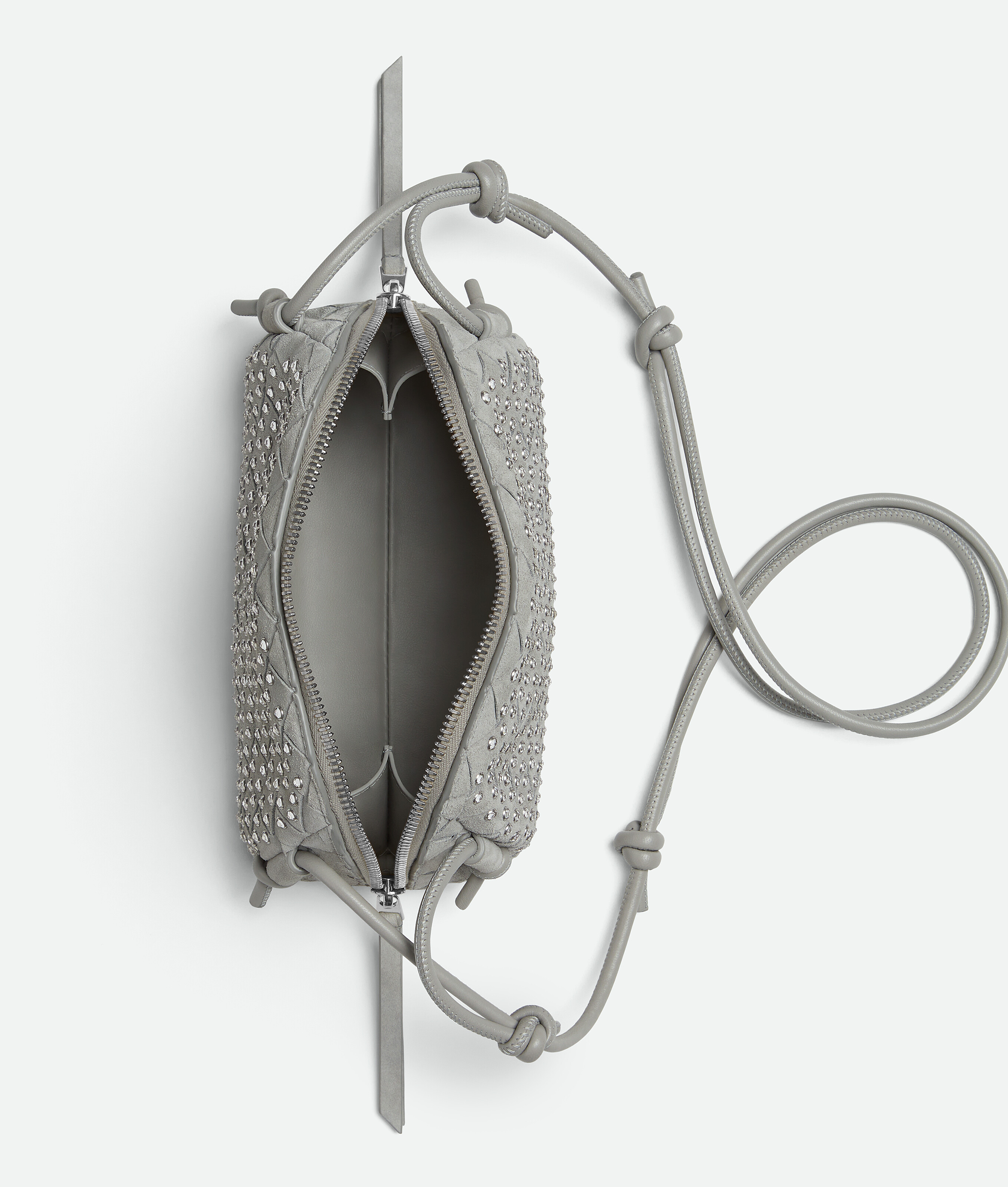 Bottega Veneta Concert Pouch In Silver