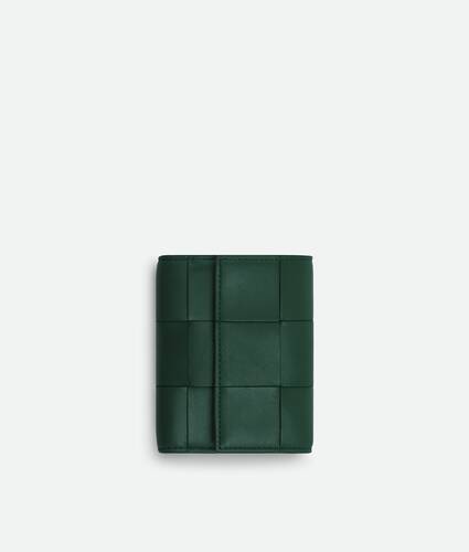 Women's Cassette Tri-Fold Wallet in Emerald green Bottega Veneta United States EN - Image 1