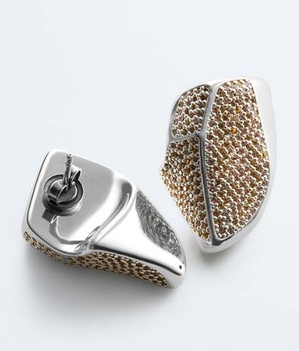 Women's Small Prisma Earrings in Vanilla/gold/champ Bottega Veneta Bulgaria EN - Image 5