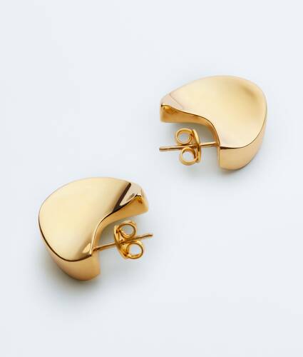 Women's Small Disc Earrings in Yellow gold Bottega Veneta Taiwan EN - Image 5
