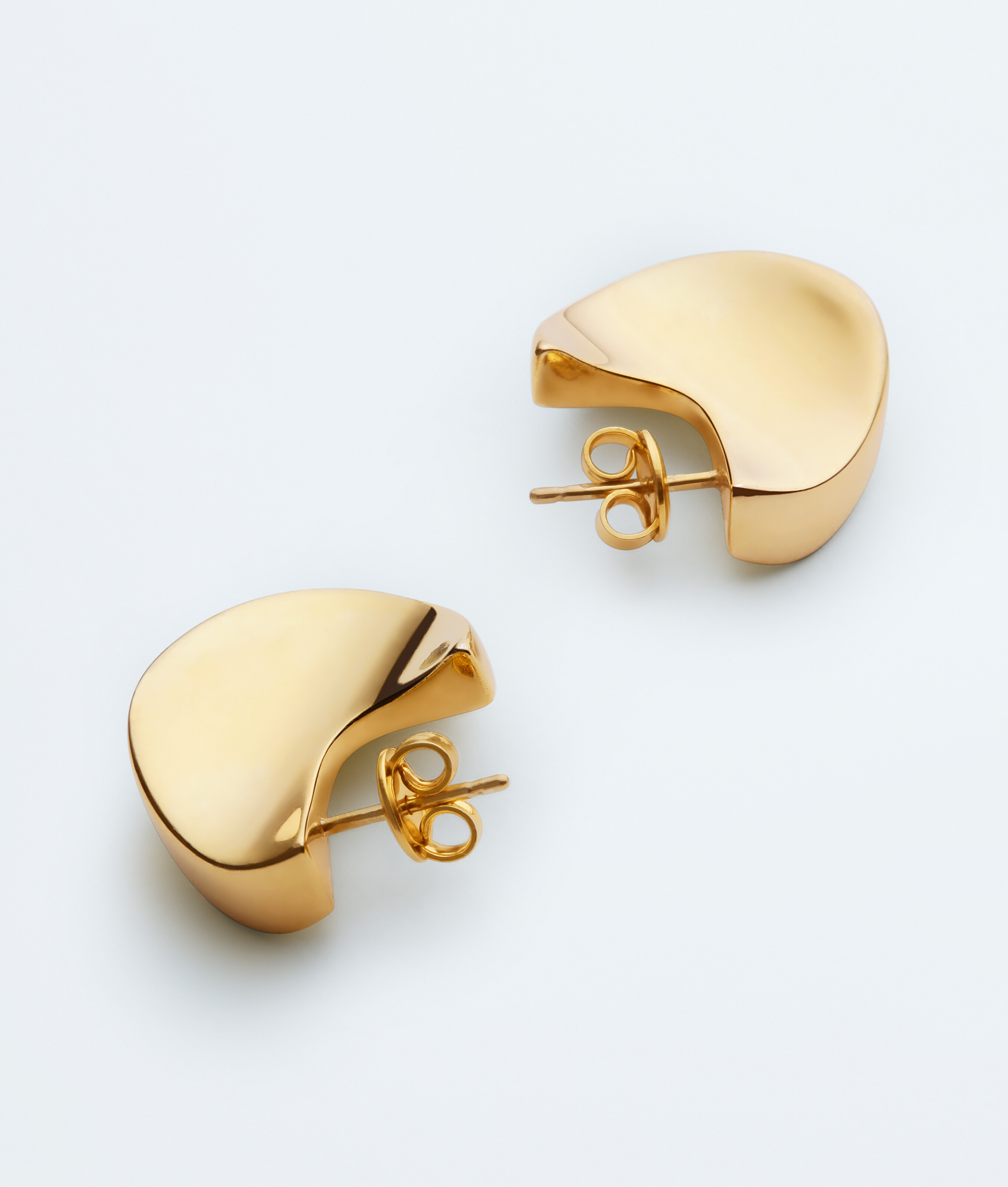Women's Small Disc Earrings in Yellow gold Bottega Veneta Luxembourg EN - Image 6