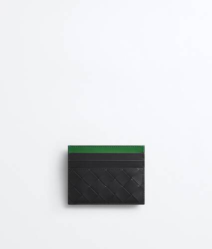 Men's Intrecciato Credit Card Case in Black/shamrock Bottega Veneta Hong Kong SAR China EN - Image 1