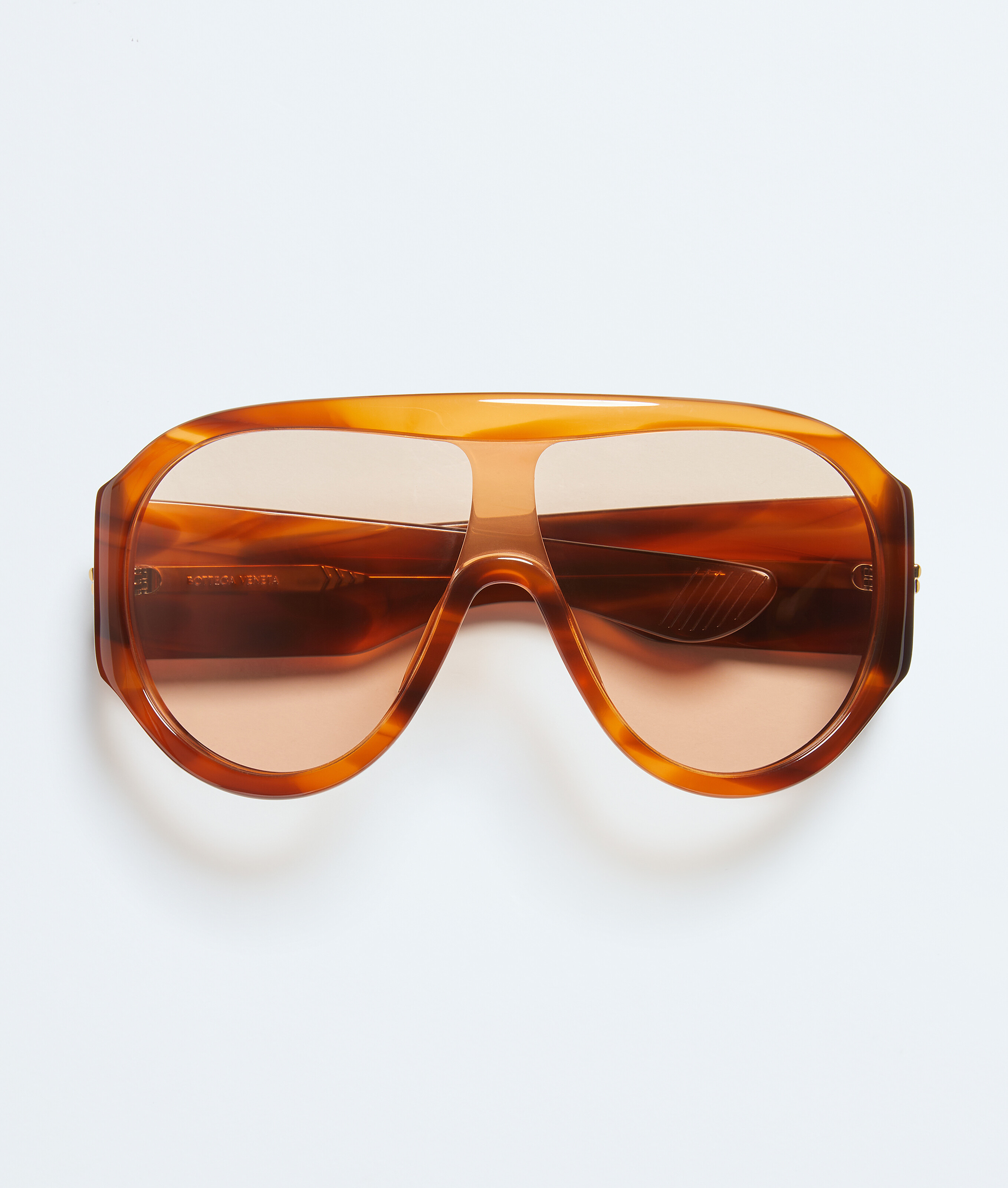 Scudo Shield Sunglasses in Havana/brown | Bottega Veneta NO