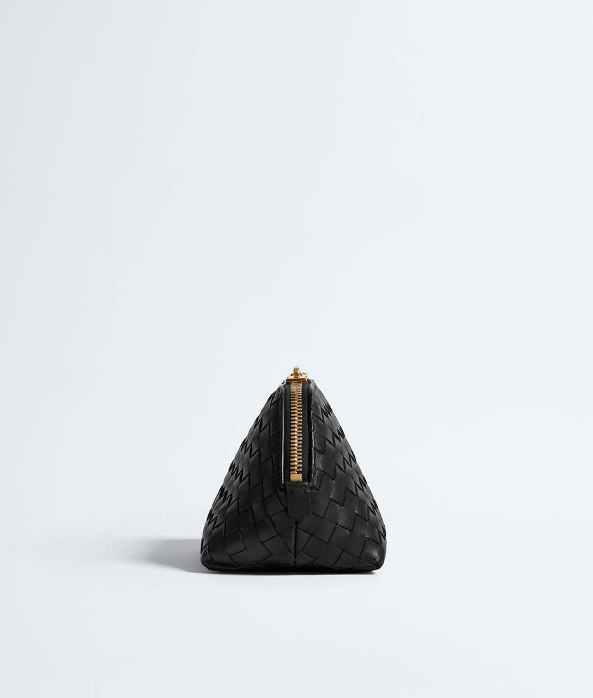 Small Cosmetic Pouch in Black Bottega Veneta Italy EN - Image 3