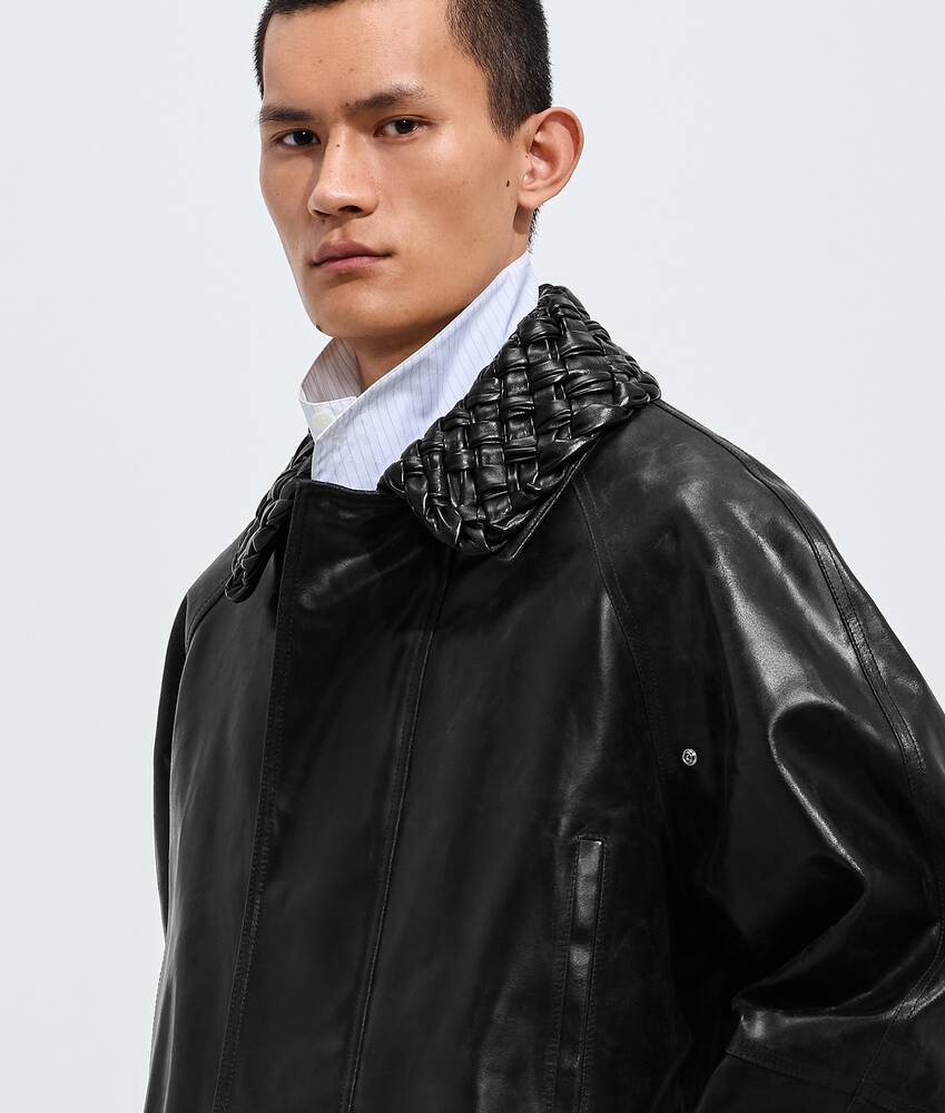 크랙클드 가죽 재킷 에 대한 남성 에 더블 블랙 Bottega Veneta 대한민국 KO - Image 2