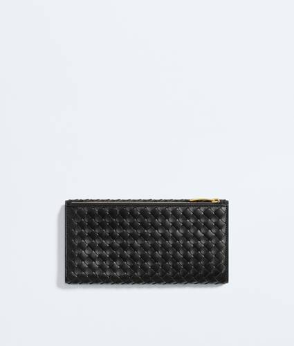 Portefeuille long &agrave; rabat Intrecciato Piccolo pour Femme en Black Bottega Veneta Canada FR - Image 3