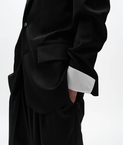 Men's Wool Twill Jacket in Double black Bottega Veneta Qatar EN - Image 4