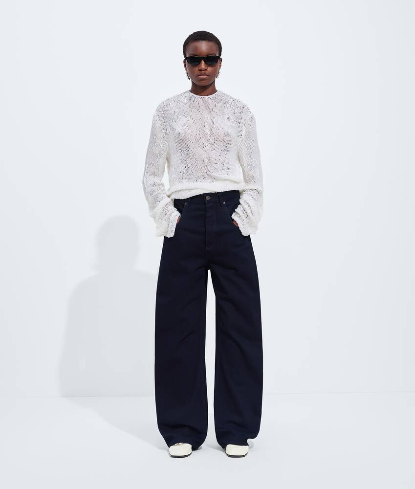 Women's Dark Indigo Wide Leg Jeans in Dark indigo Bottega Veneta United States EN - Image 4
