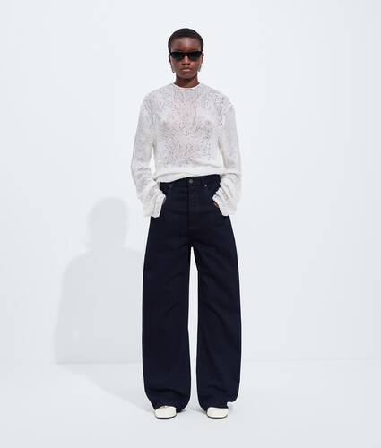 Women's Dark Indigo Wide Leg Jeans in Dark indigo Bottega Veneta United States EN - Image 4