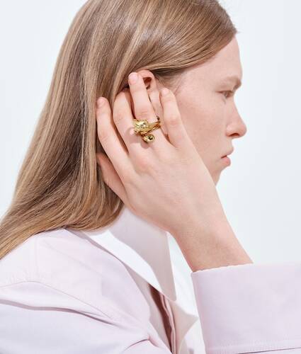 Ela's Anel Drop em Yellow gold Bottega Veneta Brasil PT - Image 5