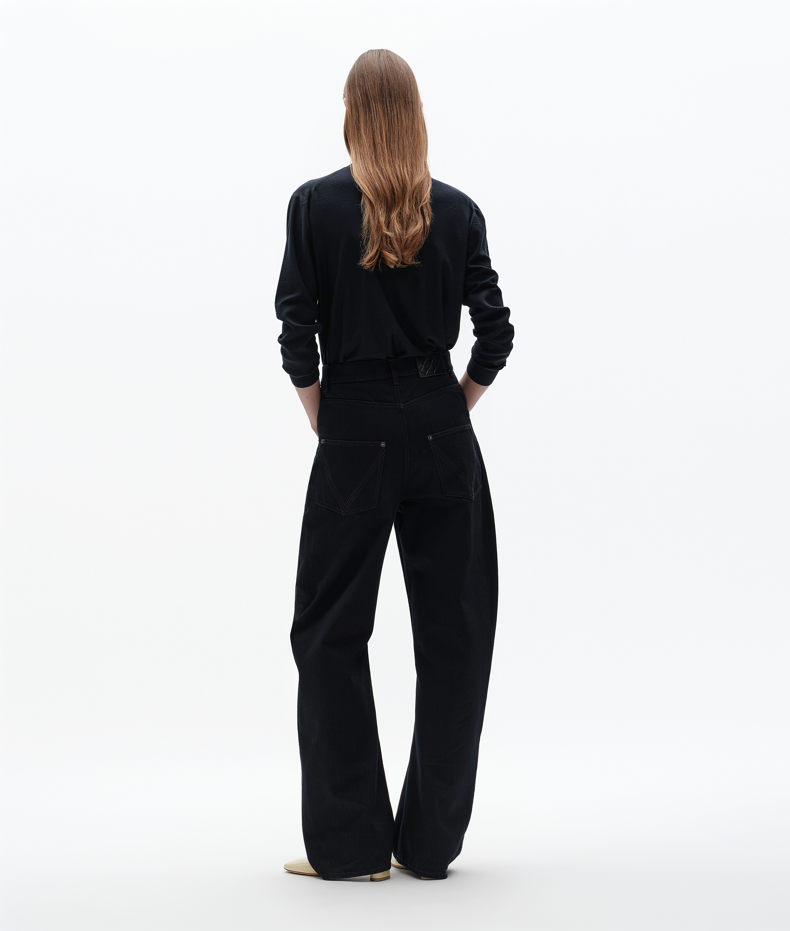Women's Wool Underpinning Cardigan  in Midnight blue Bottega Veneta Luxembourg EN - Image 3
