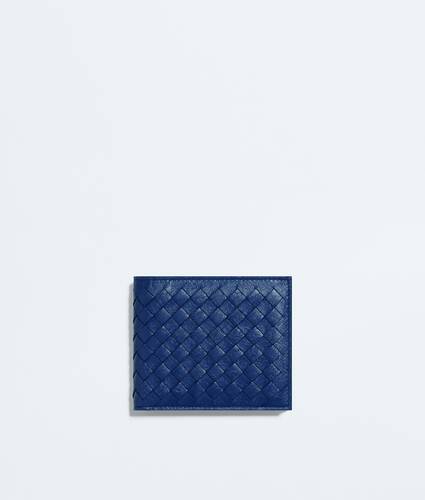 Men's Woven Mycelium Bi-Fold Wallet in Blue royal Bottega Veneta Croatia EN - Image 1