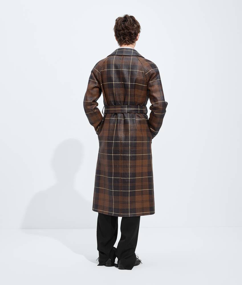 Men's Mini Intrecciato Leather Coat in Nocciola/fond/sesame Bottega Veneta Poland EN - Image 3